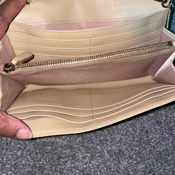 MCM Metallic Gold Clutch with Chain - Picture 3 of 8